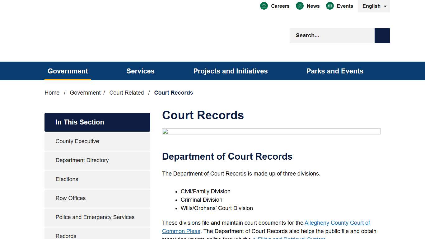 Court Records - Allegheny County, PA